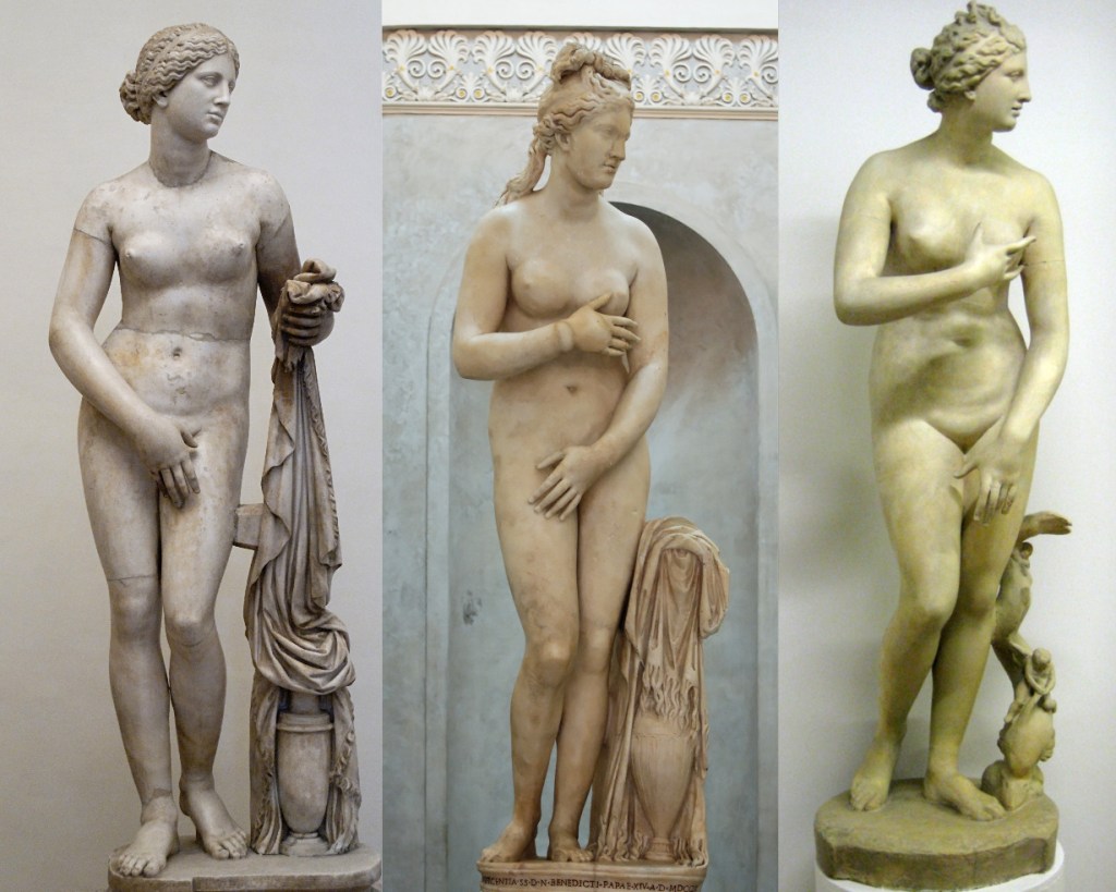 Aphrodite Cnidus, Capitoline Venus, Venus de Medici cast