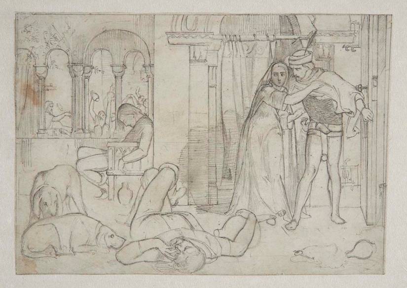 Composition Study for The Flight of Madeline and Porphyro, telegraph co uk